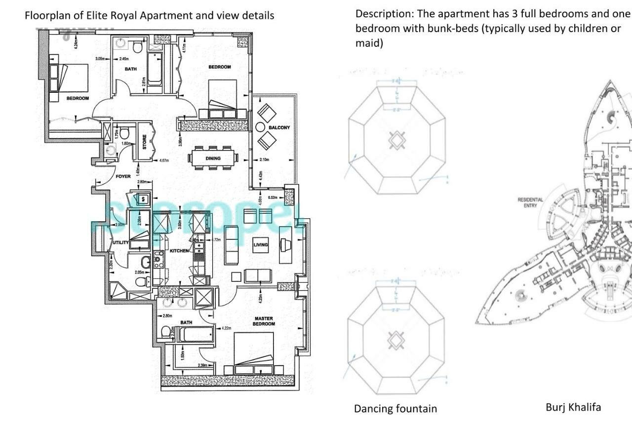 Elite Royal Apartment - Full Burj Khalifa & Fountain View - Crystal Dubái Exterior foto